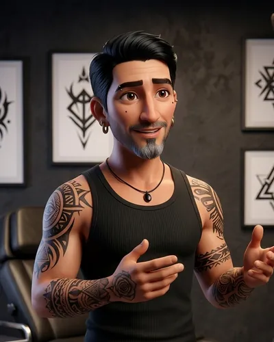 GarciaAvatar explicando, gesticulando em direção ao texto